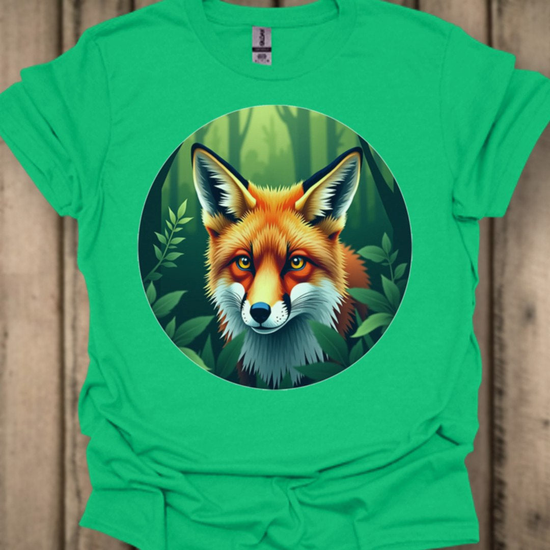 Vos in cirkel trendy T-shirt