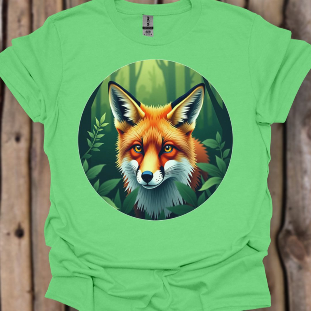 Vos in cirkel trendy T-shirt