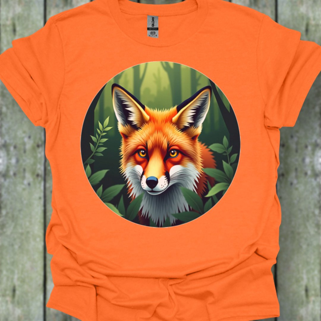 Vos in cirkel trendy T-shirt