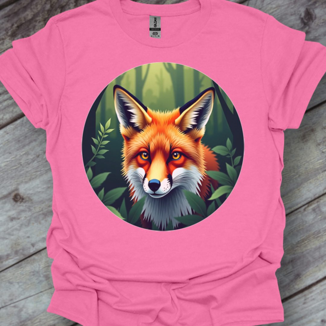 Vos in cirkel trendy T-shirt