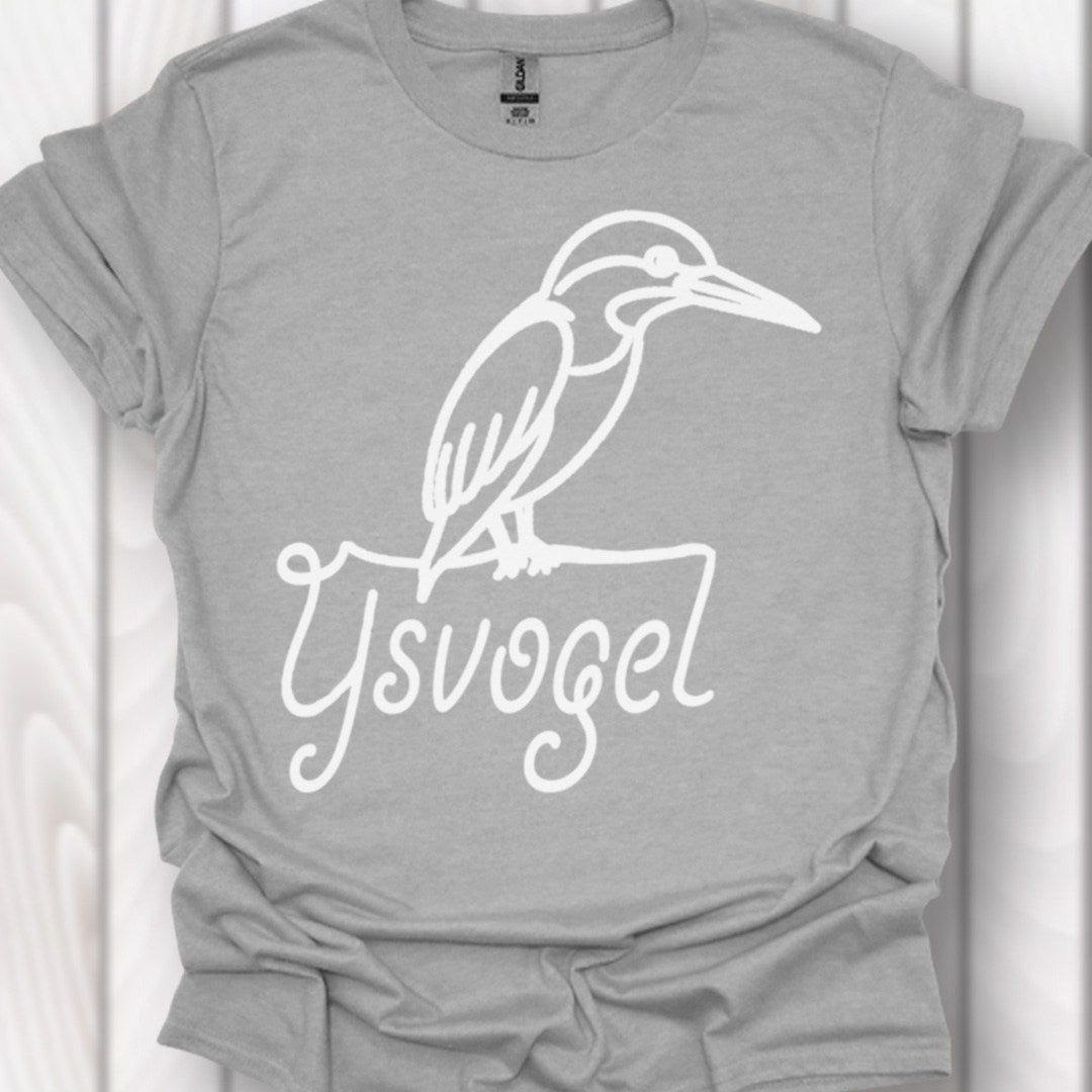 IJsvogel lijntekening wit T‑Shirt