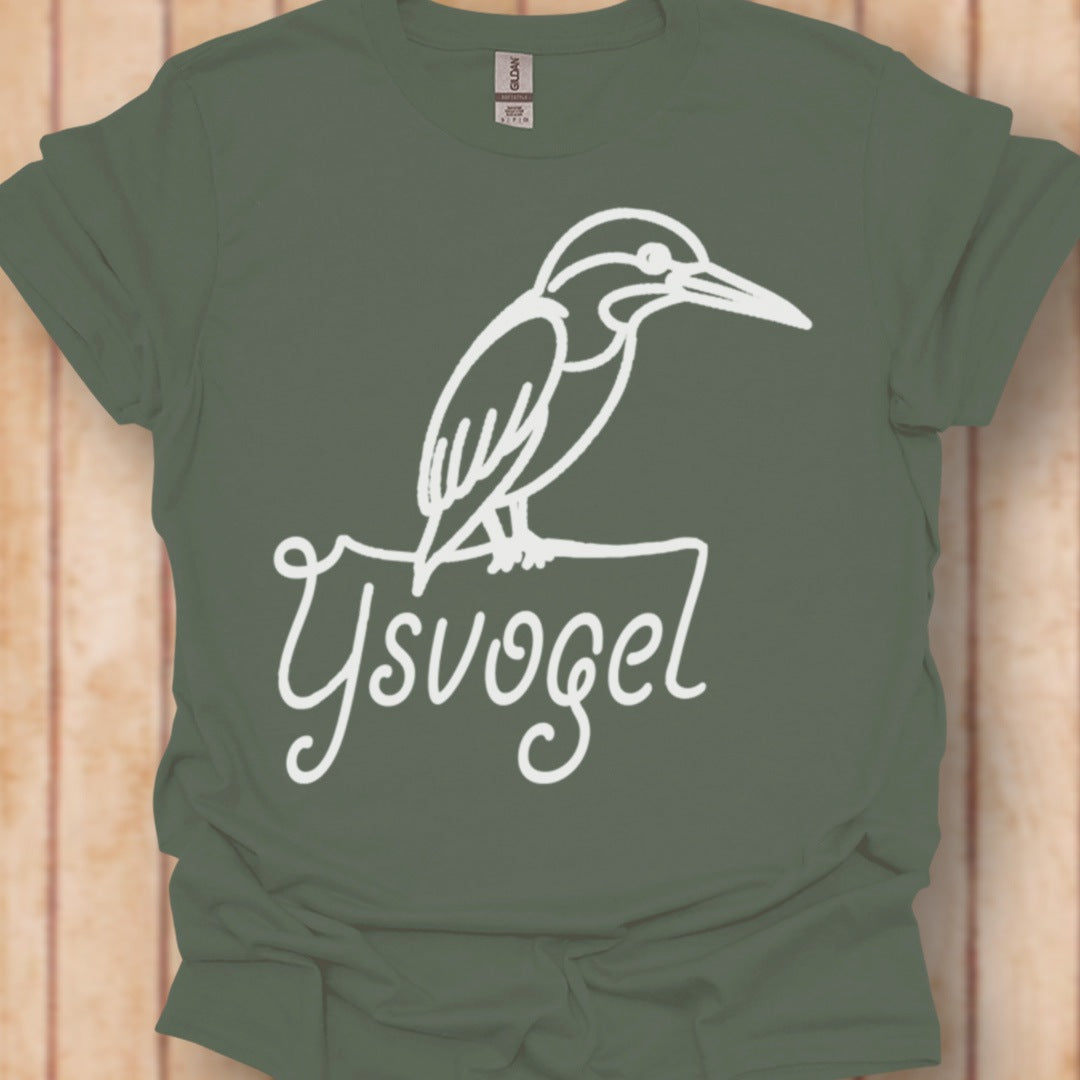 IJsvogel lijntekening wit T‑Shirt