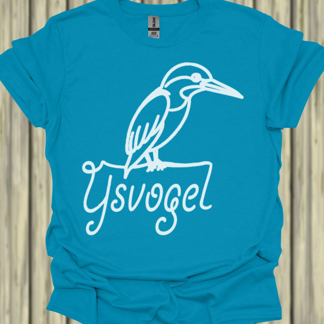 IJsvogel lijntekening wit T‑Shirt
