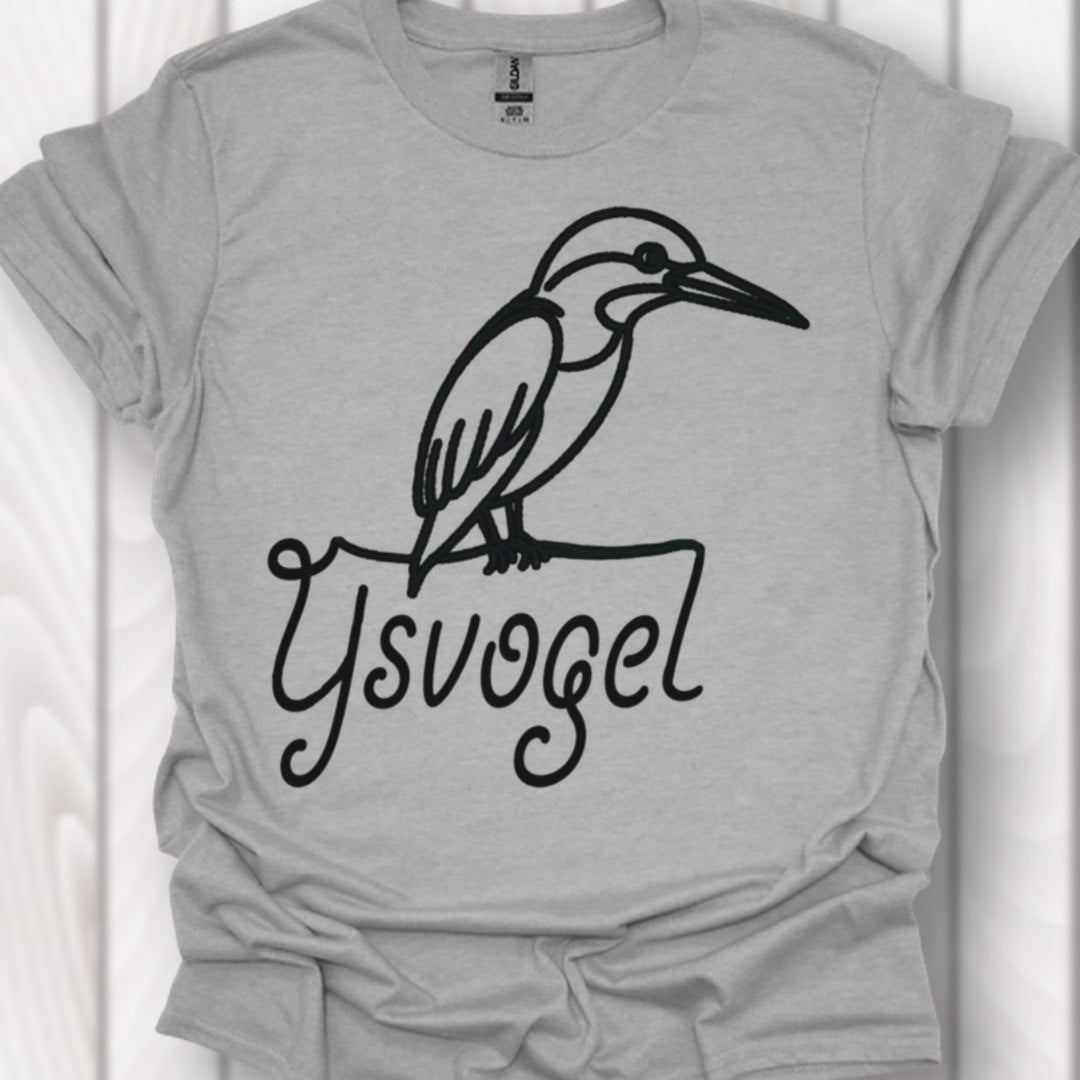IJsvogel lijntekening zwart T‑Shirt