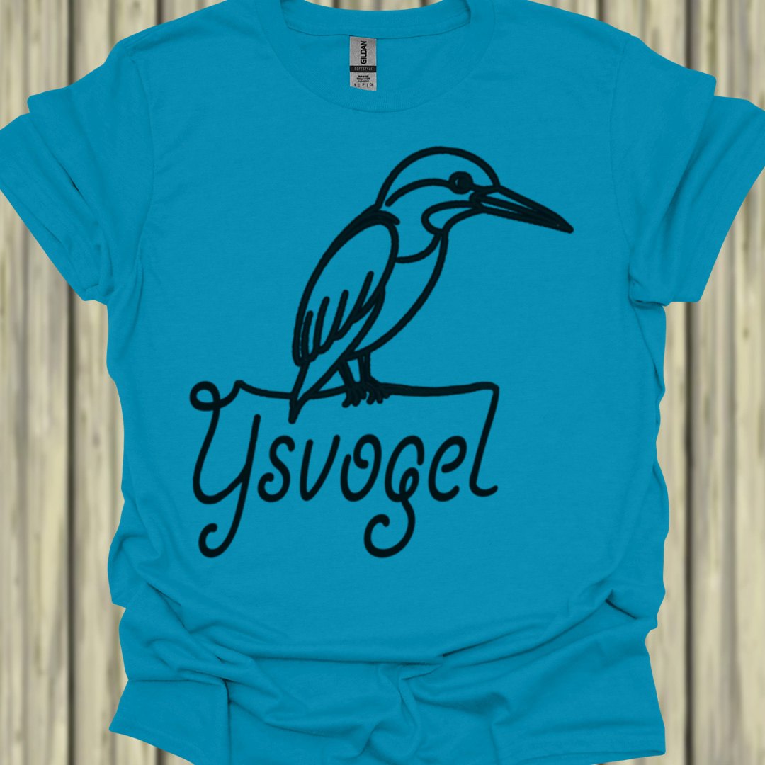 IJsvogel lijntekening zwart T‑Shirt