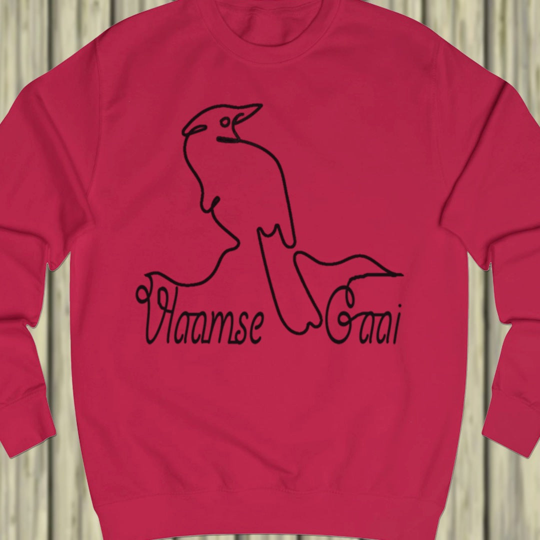Eurasian jay line drawing black sweatshirt