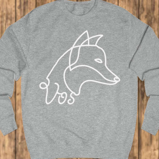 Vos lijntekening wit sweatshirt