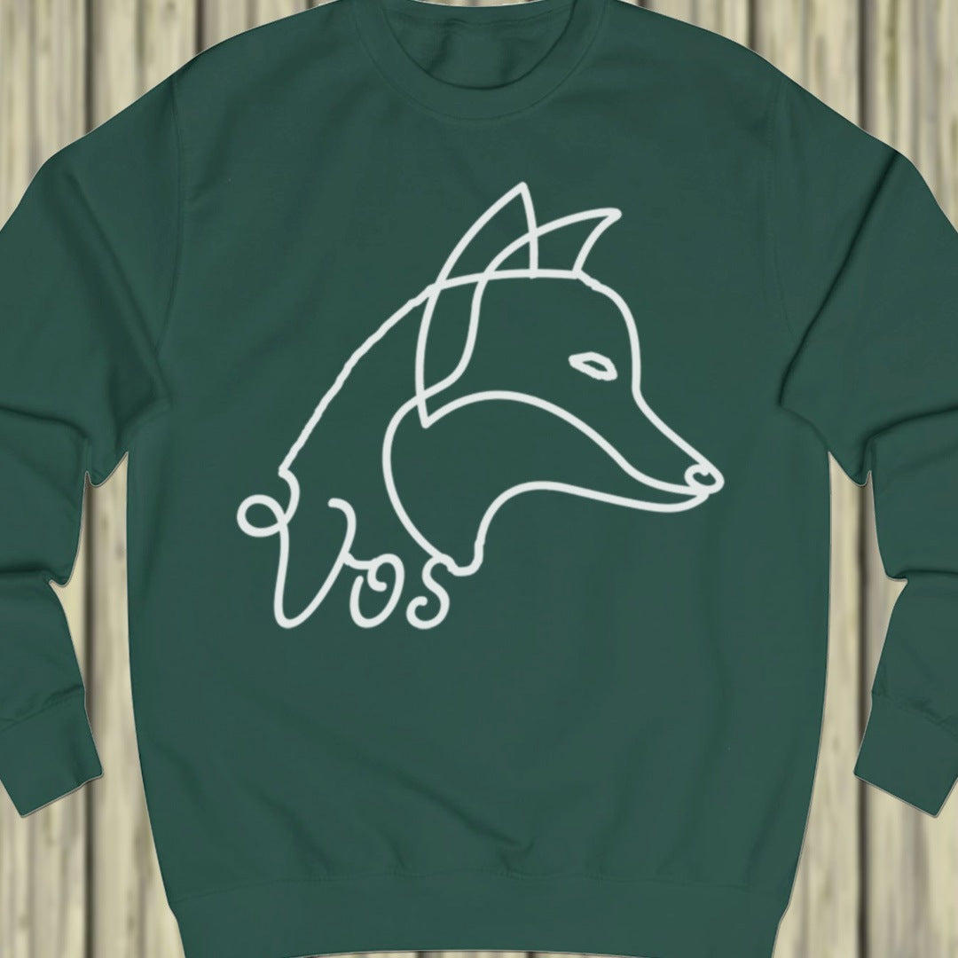 Vos lijntekening wit sweatshirt