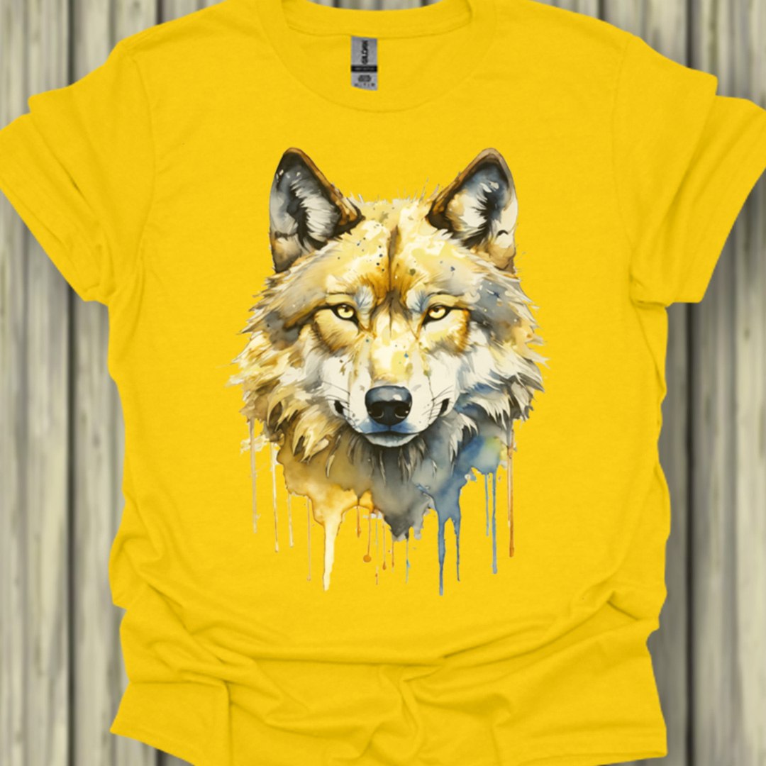 Loup art de peinture T-shirt tendance
