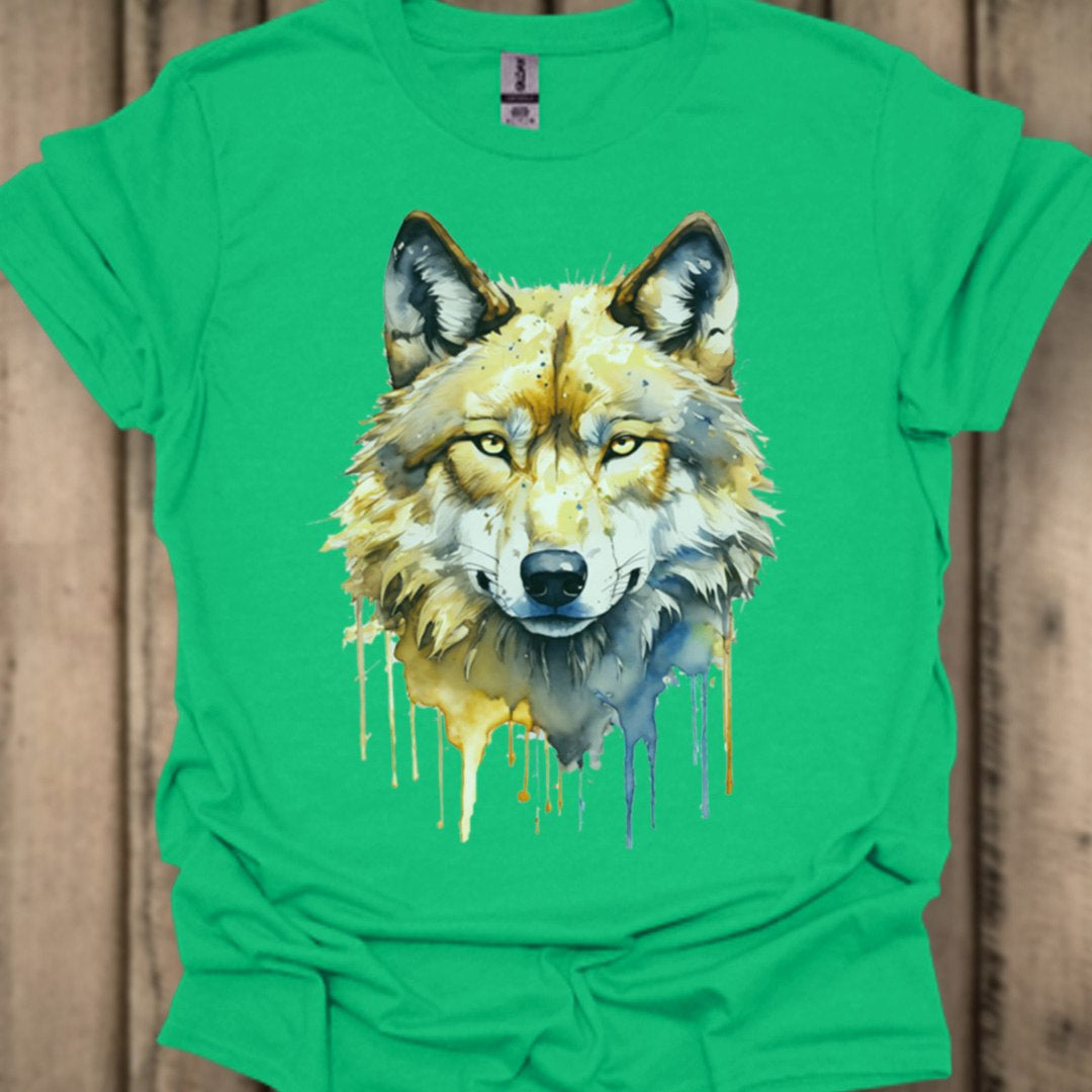 Loup art de peinture T-shirt tendance