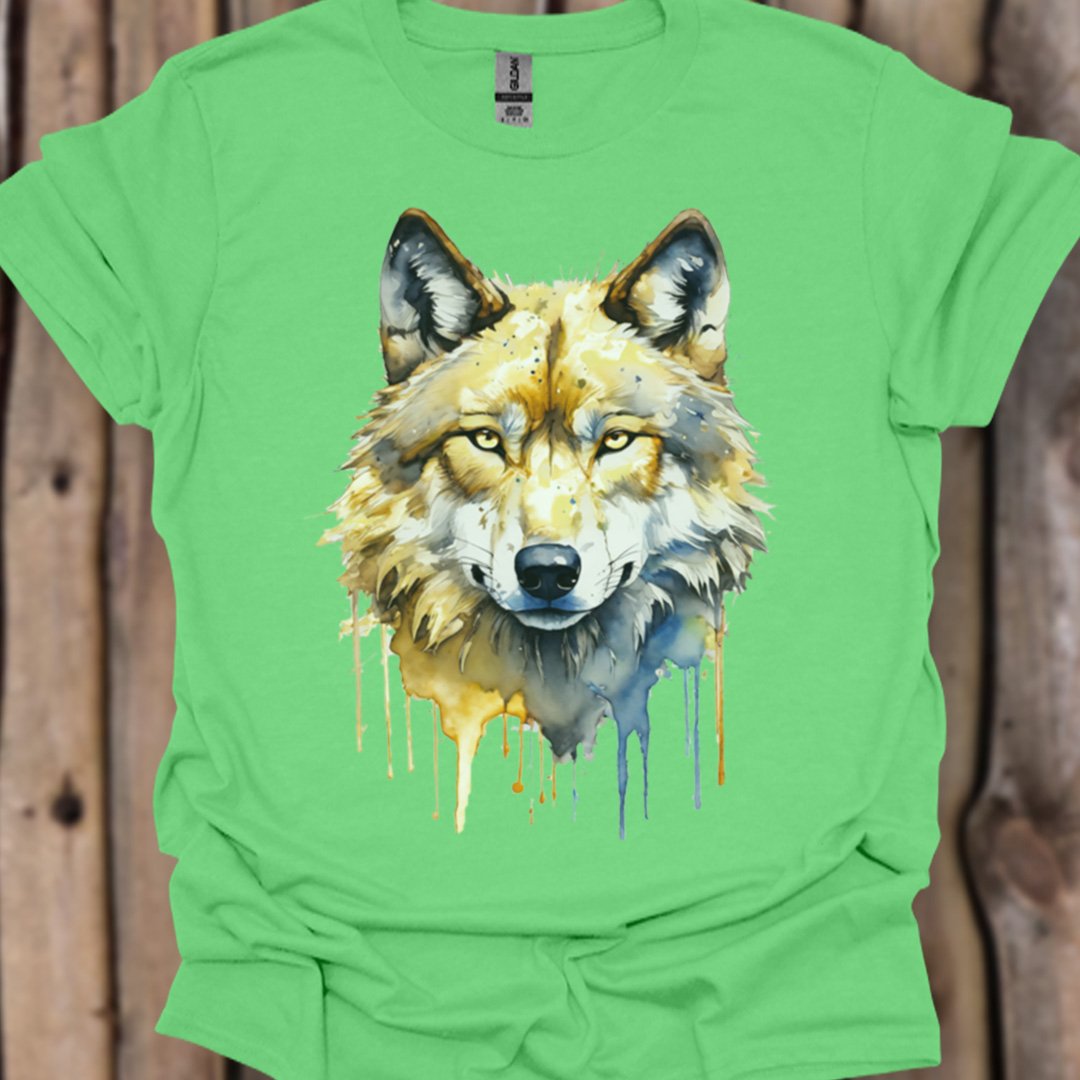 Loup art de peinture T-shirt tendance