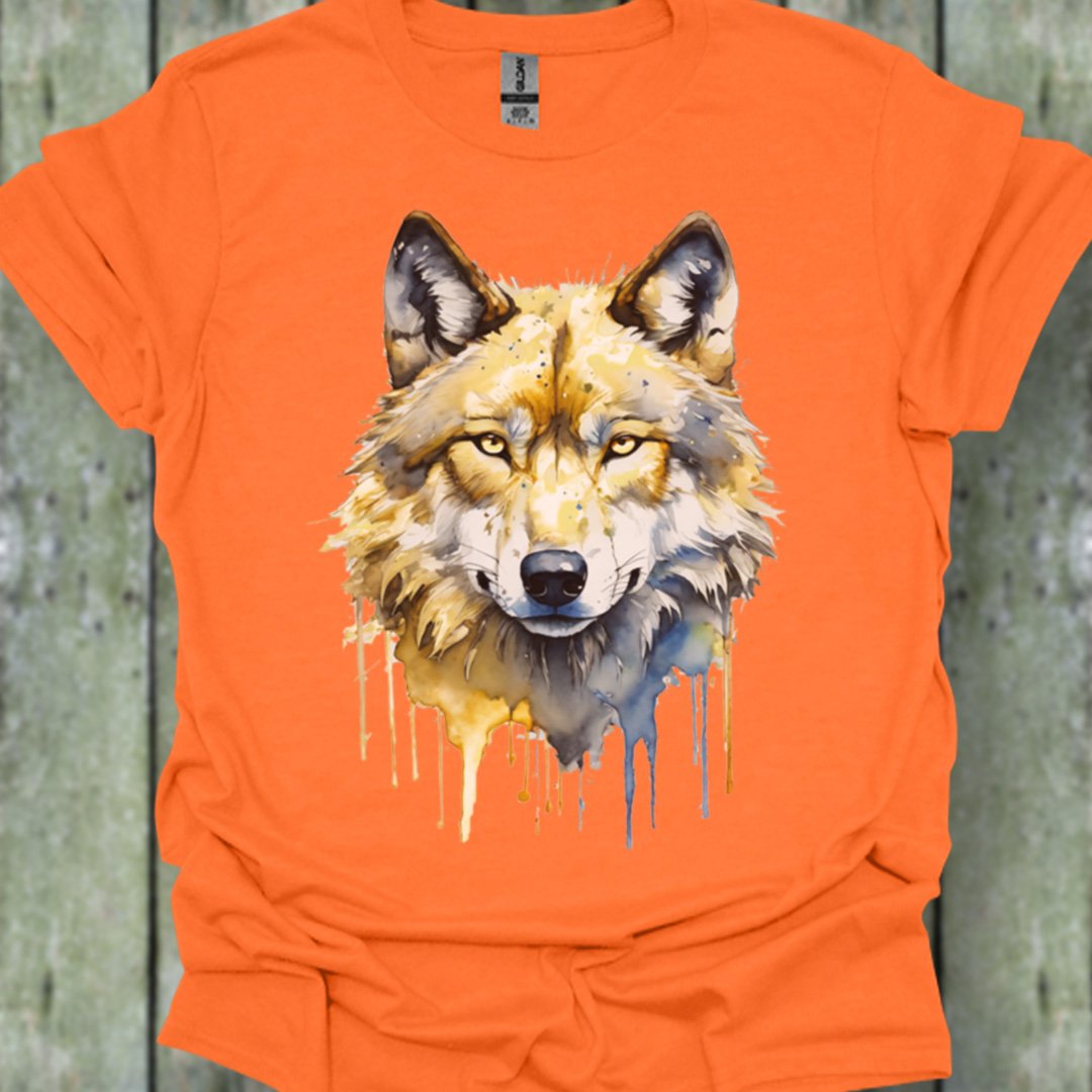 Loup art de peinture T-shirt tendance