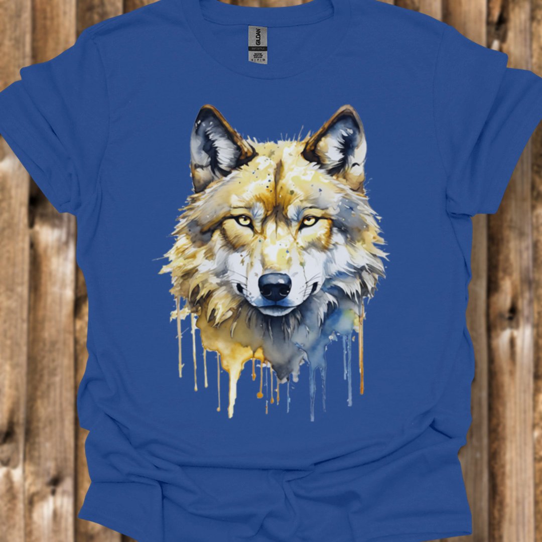 Loup art de peinture T-shirt tendance