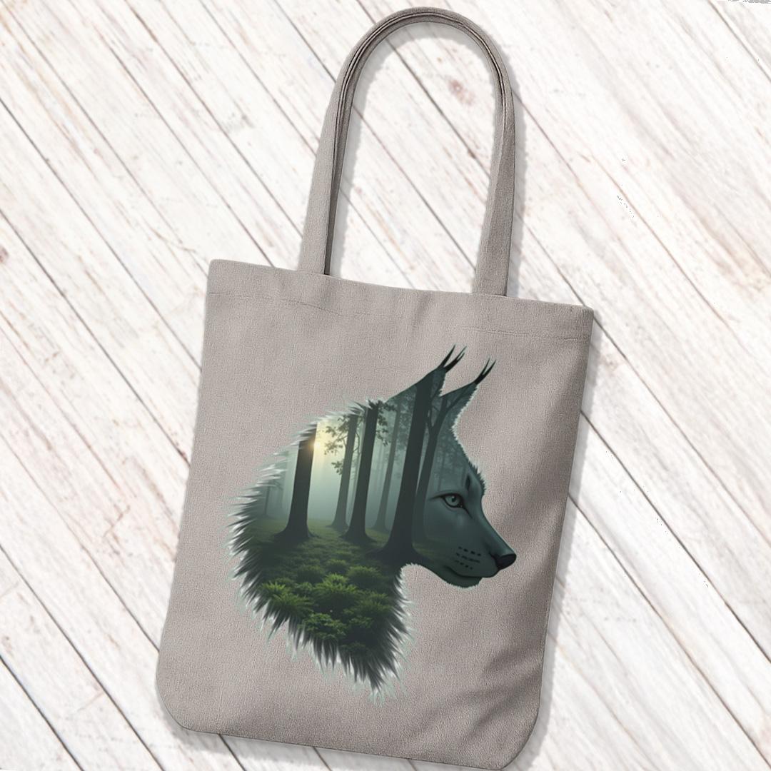 Tote Bag Lynx Double Exposure Bos