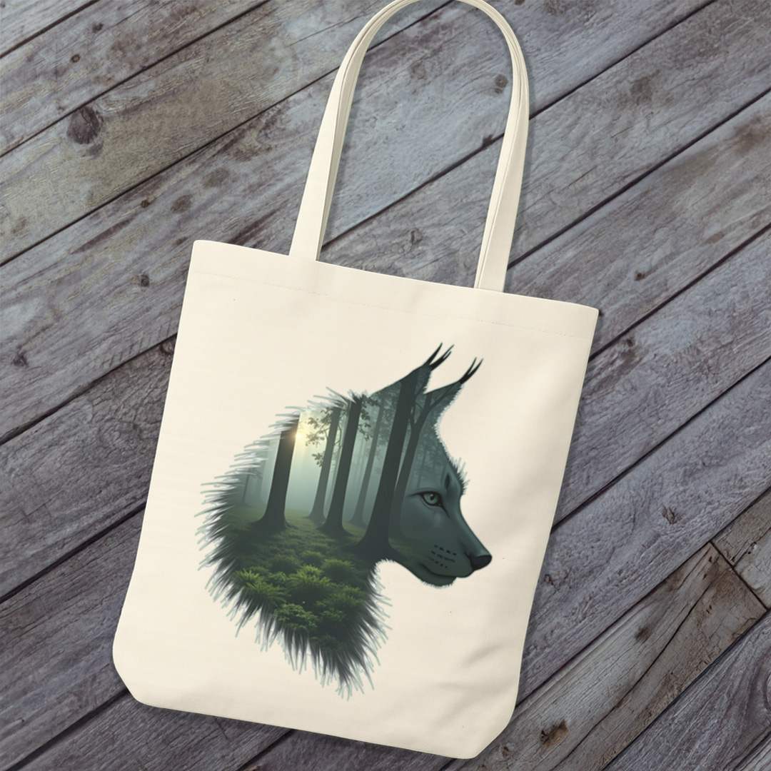 Tote Bag Lynx Double Exposure Bos