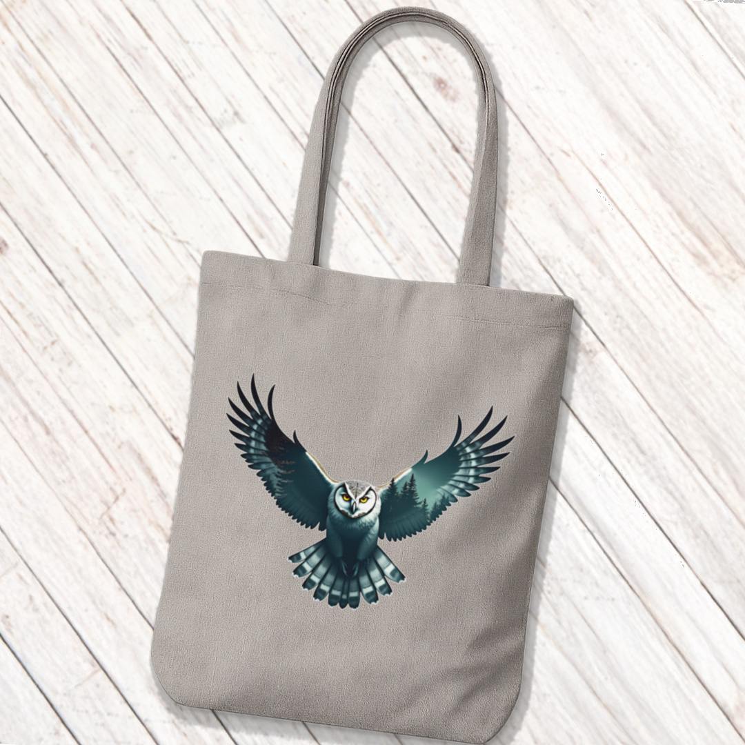 Tote Bag Vliegende Uil Double Exposure