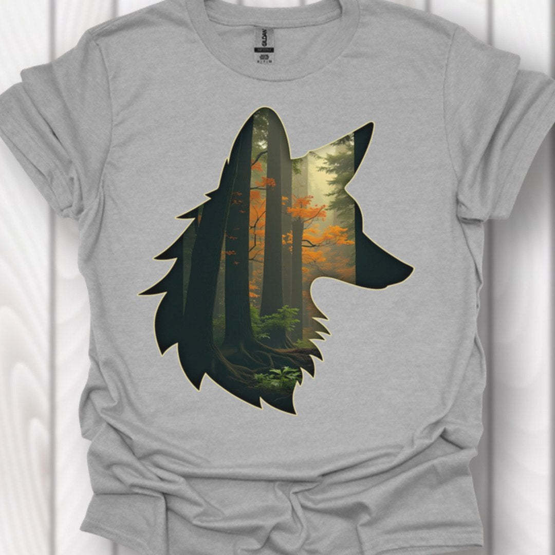 Renard double exposition T-shirt intemporel