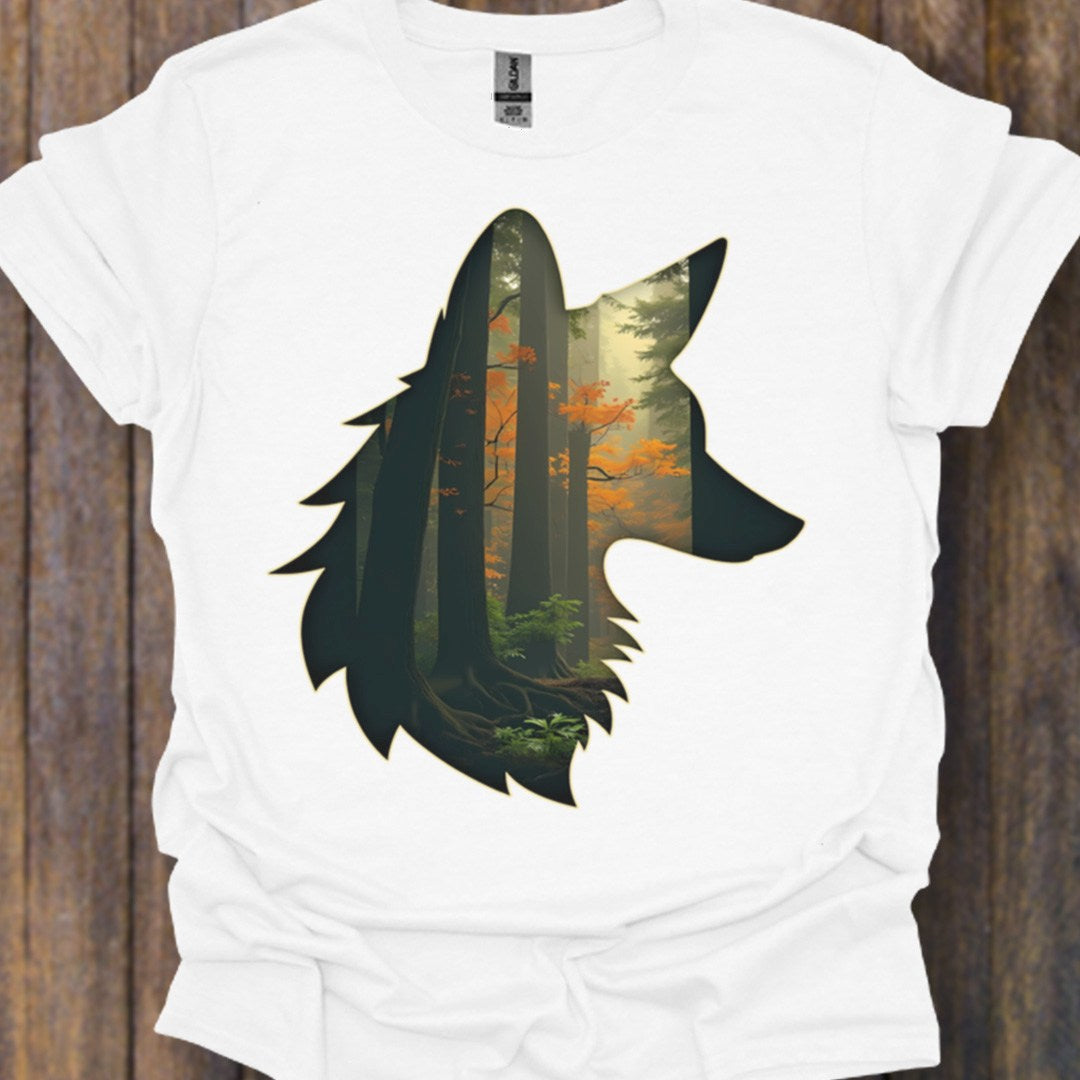 Renard double exposition T-shirt intemporel