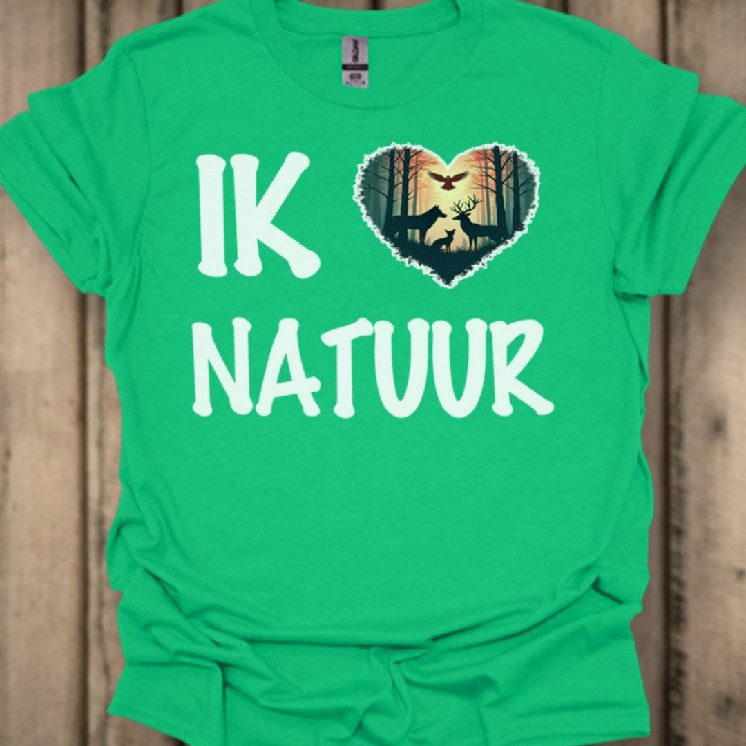 I love nature (Dutch) white trendy T-shirt