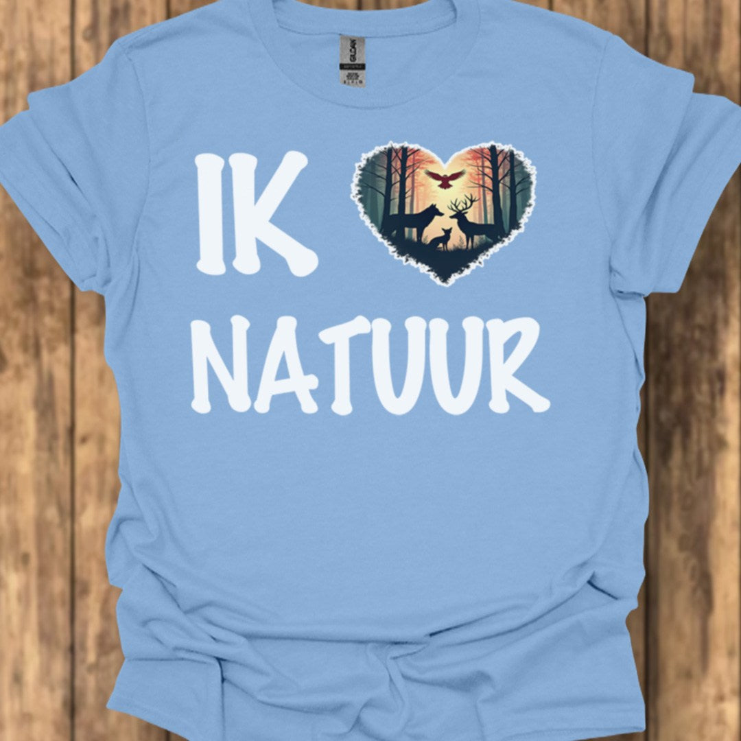 I love nature (Dutch) white trendy T-shirt