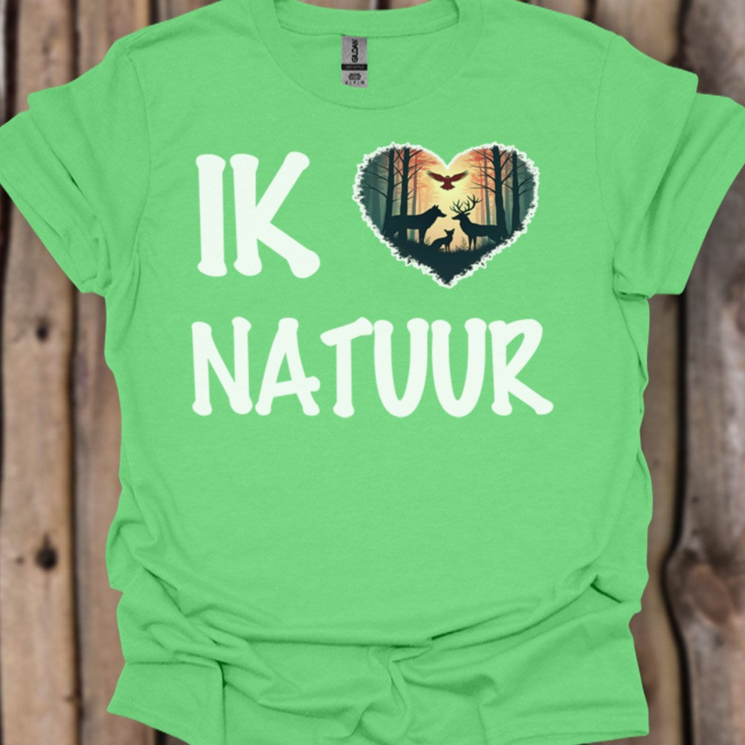 I love nature (Dutch) white trendy T-shirt