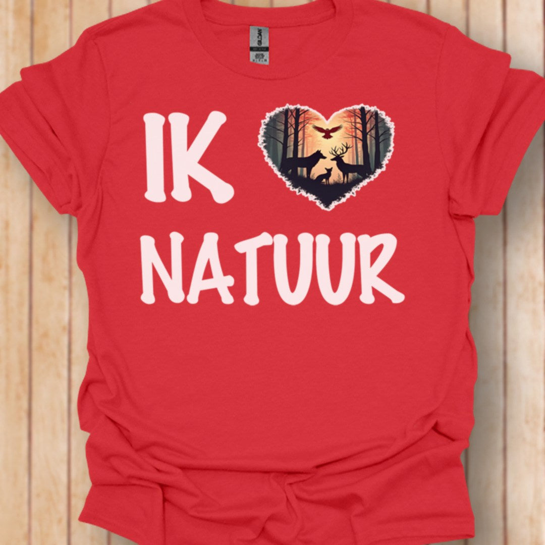 I love nature (Dutch) white trendy T-shirt