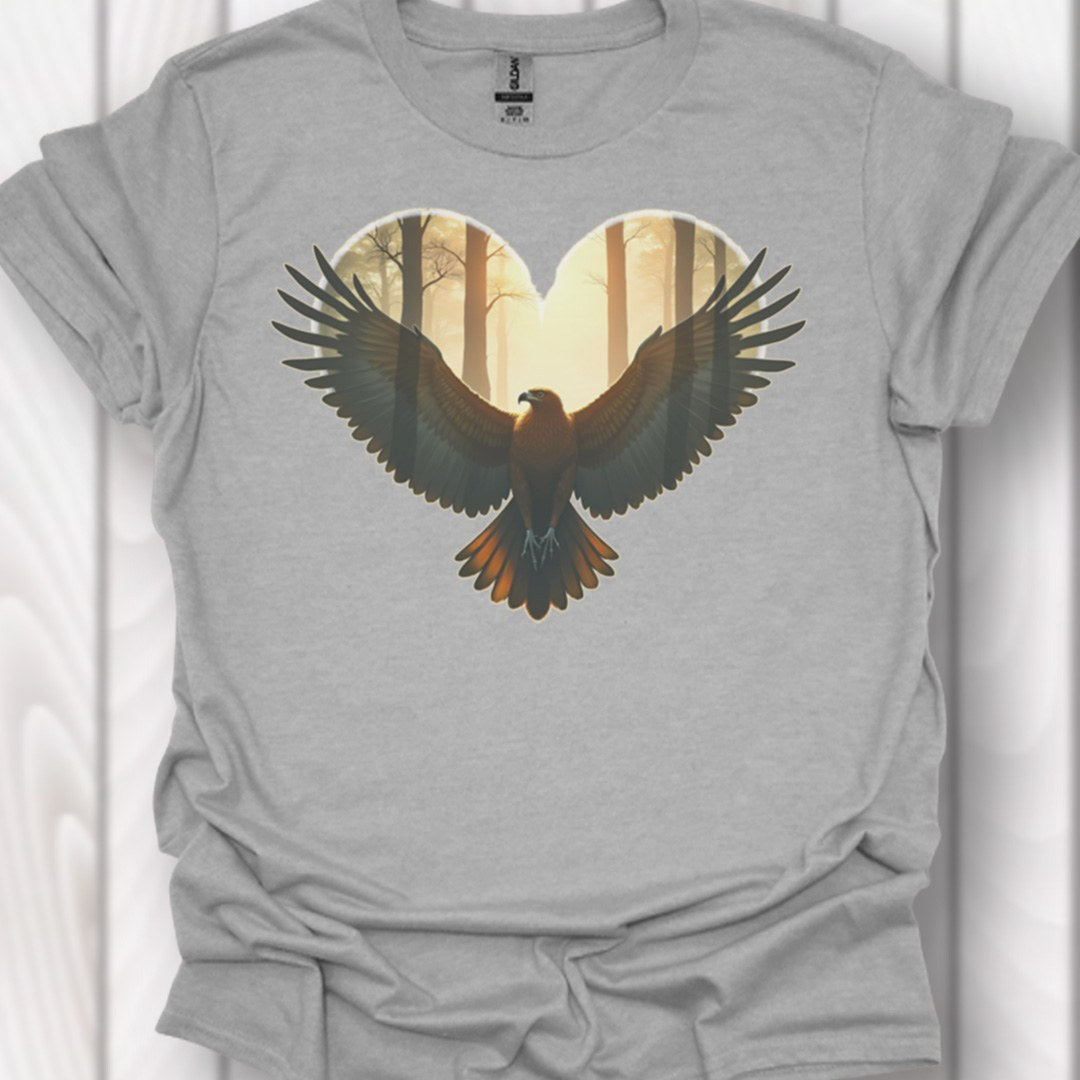 Buzzard heart shape timeless T-shirt