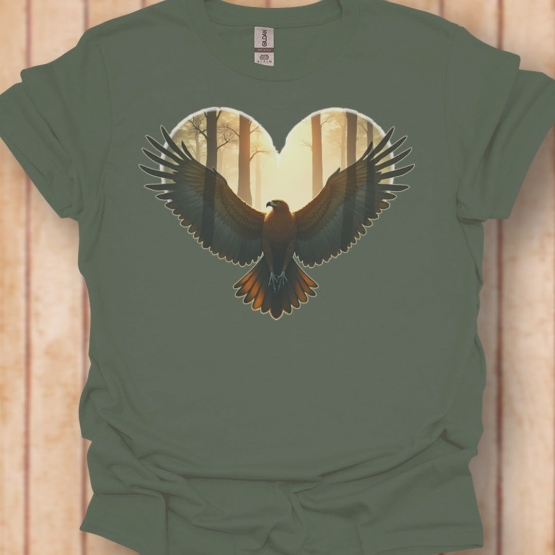 Buzzard heart shape timeless T-shirt