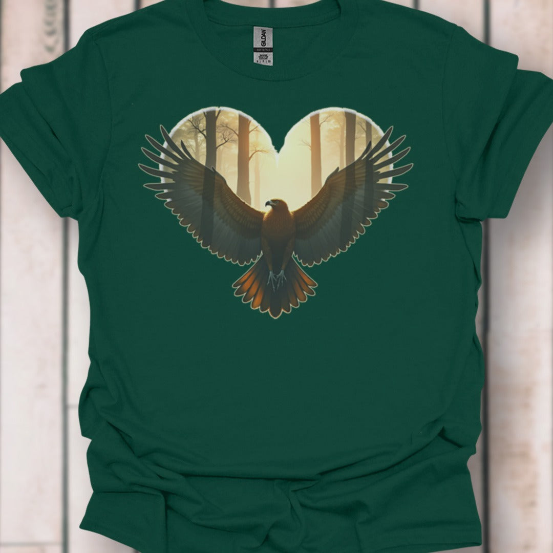 Buzzard heart shape timeless T-shirt