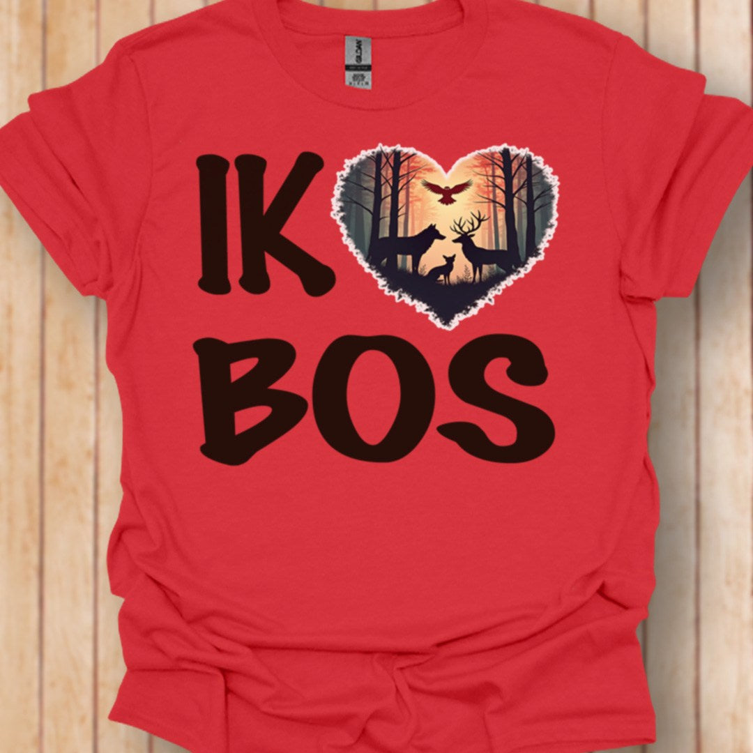 I love forest (Dutch) black trendy T-shirt