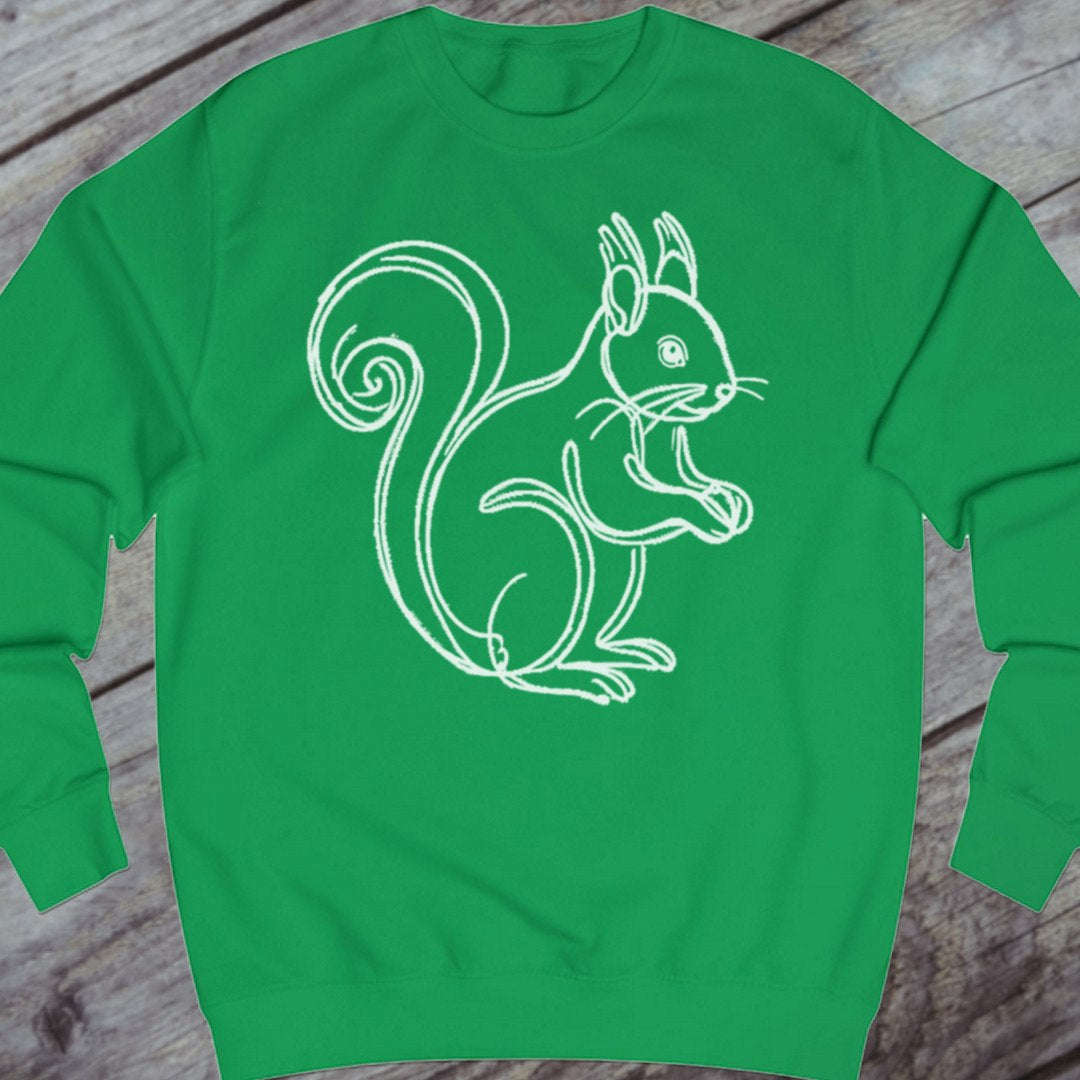 Squirrel white sweatshirt