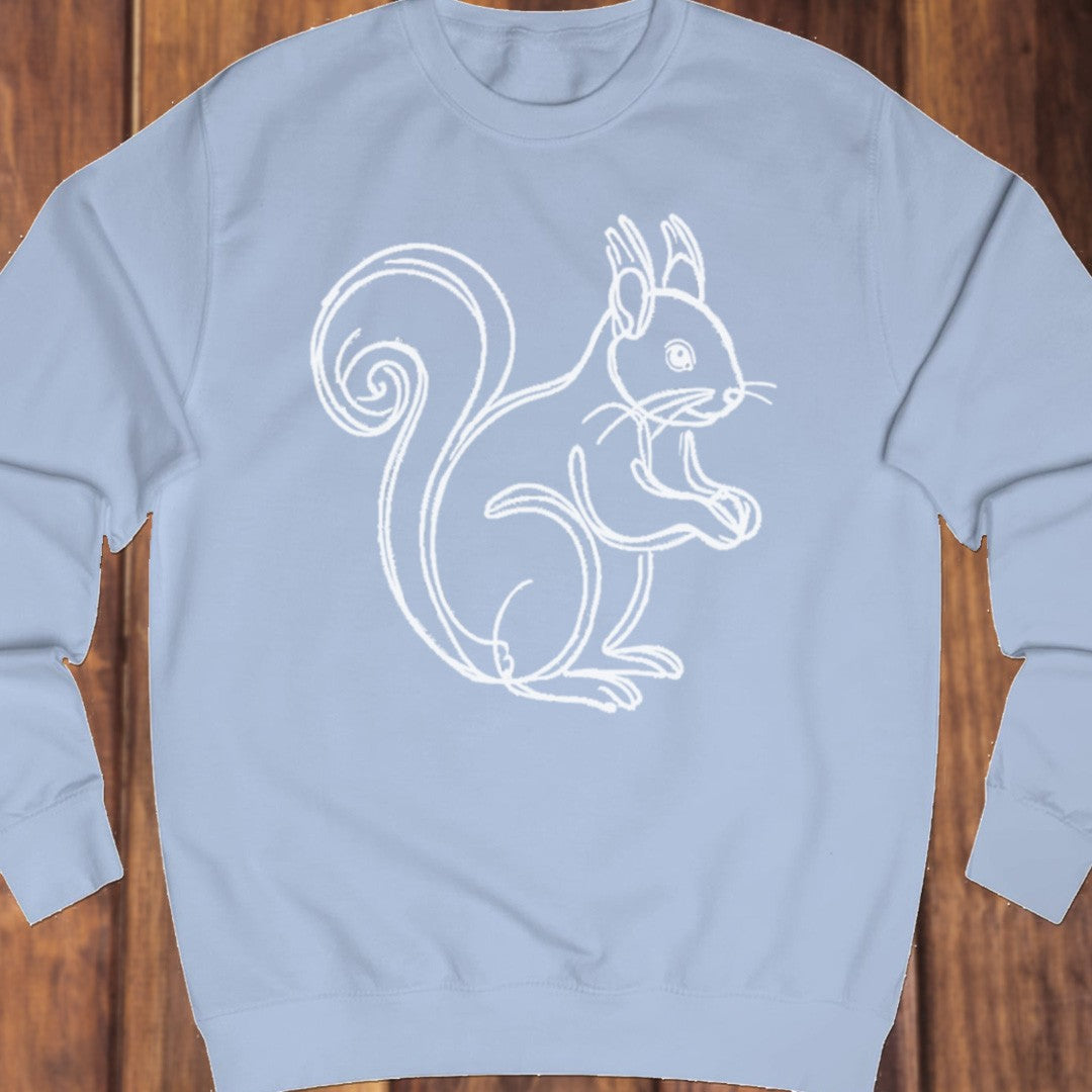 Squirrel white sweatshirt