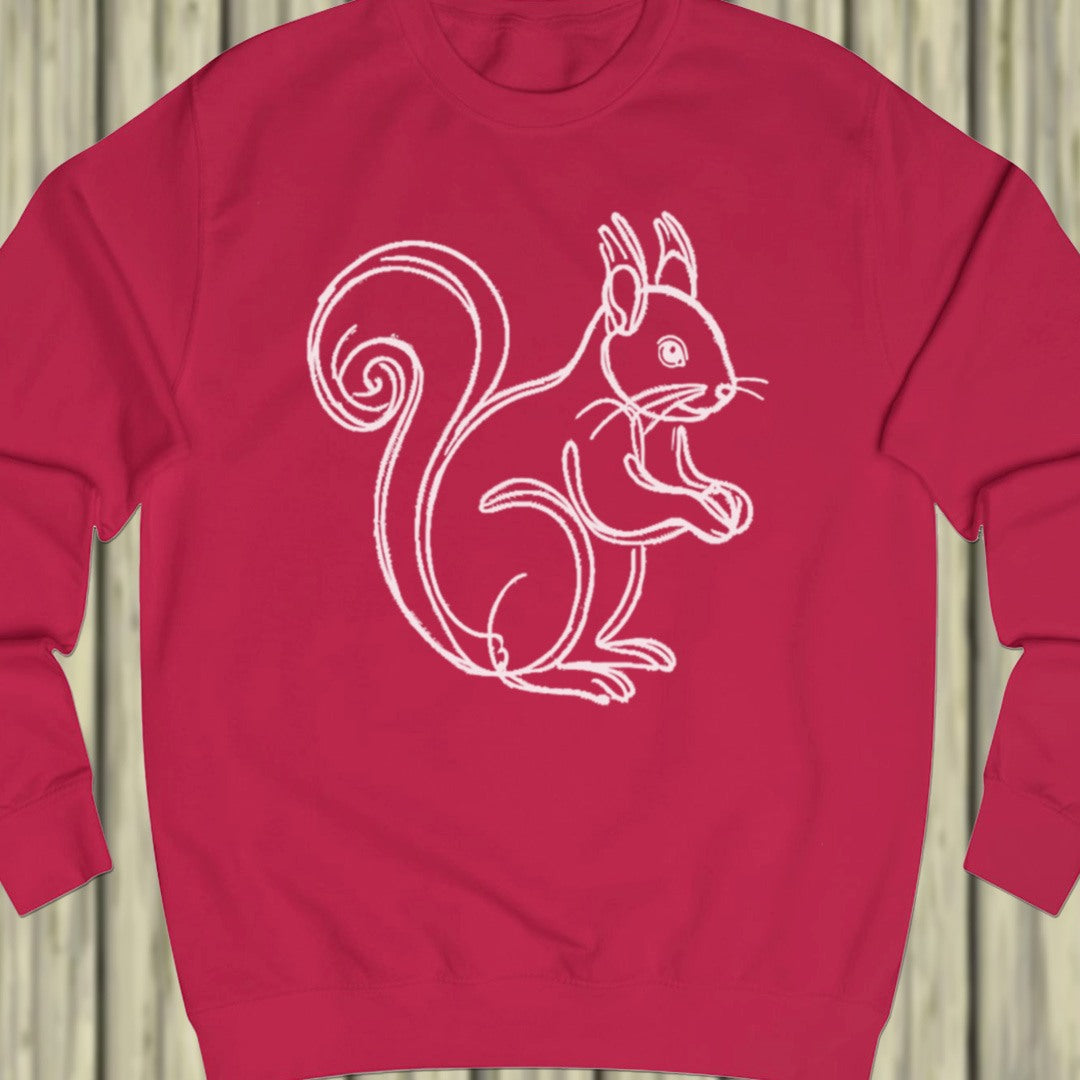 Squirrel white sweatshirt