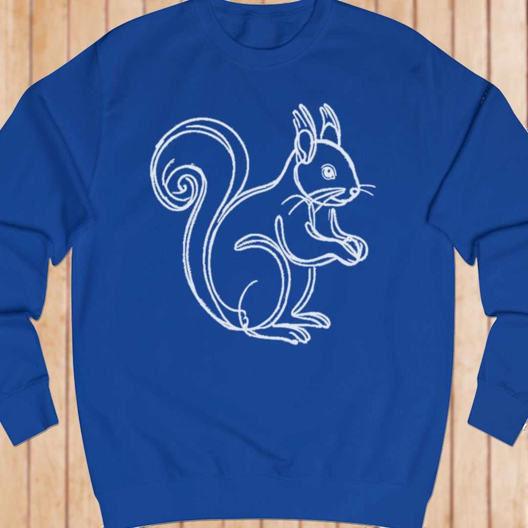 Squirrel white sweatshirt
