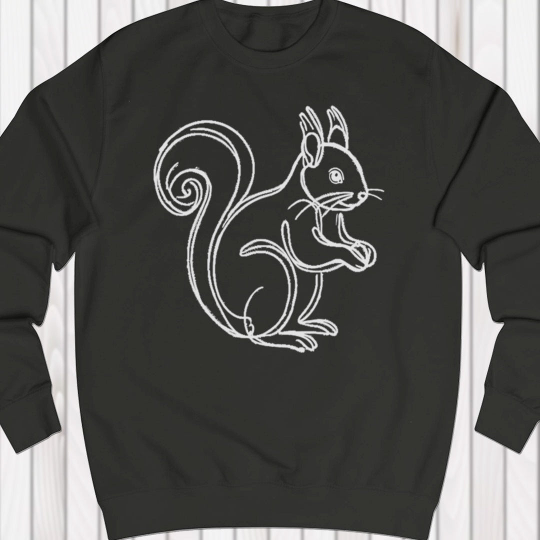 Squirrel white sweatshirt