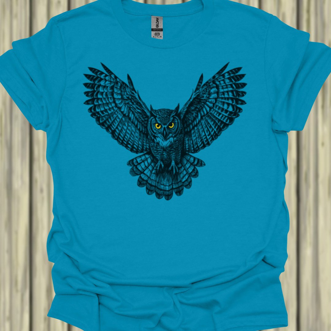 Vliegende uil zwart T‑Shirt