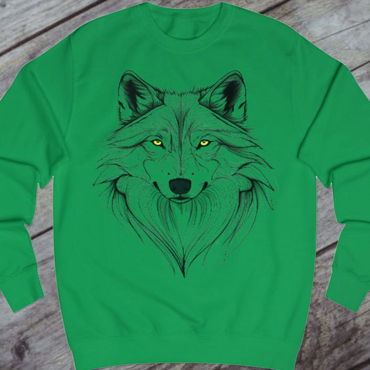 Wolf lijntekening sweatshirt