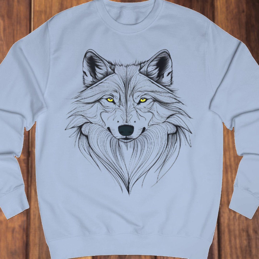 Wolf lijntekening sweatshirt
