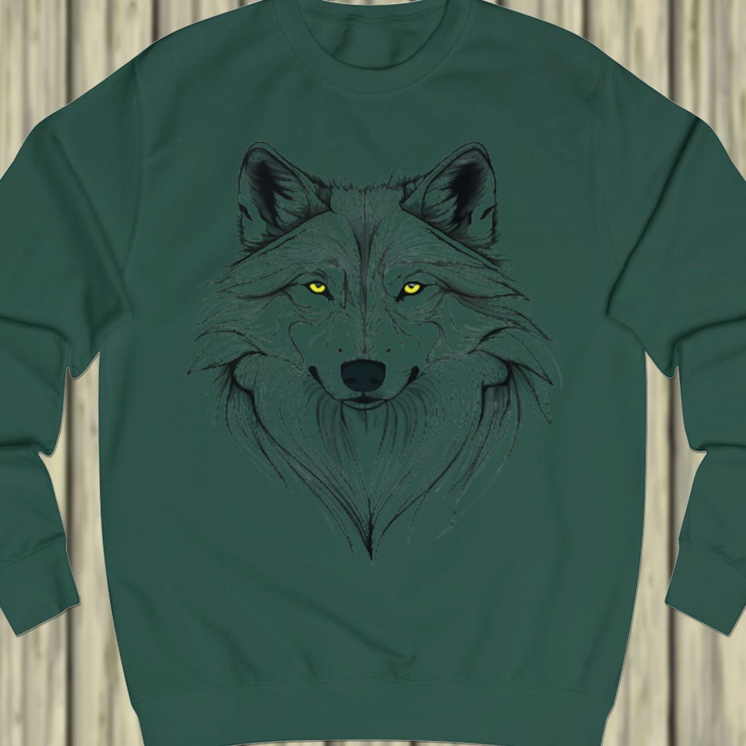 Wolf lijntekening sweatshirt