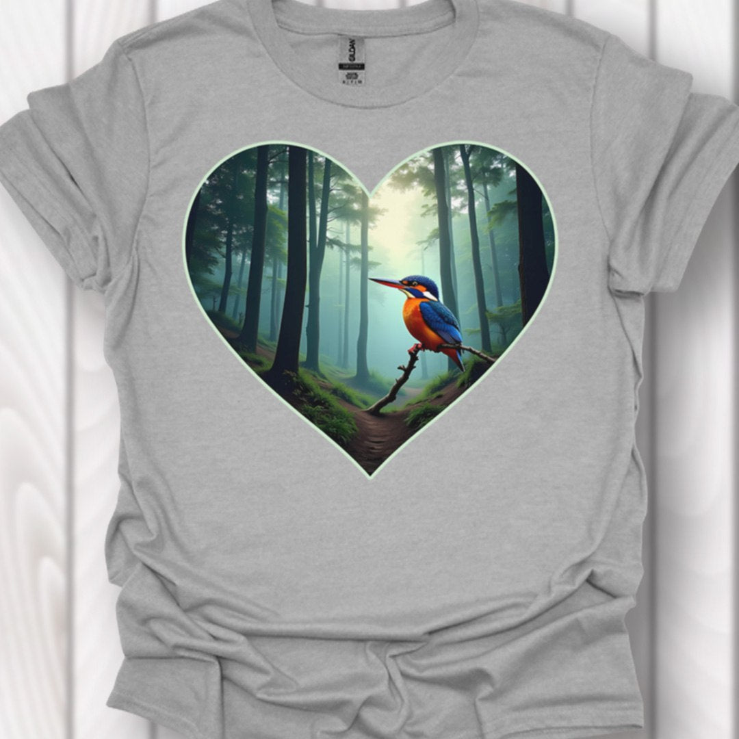 IJsvogel in hartvorm tijdloos T-shirt