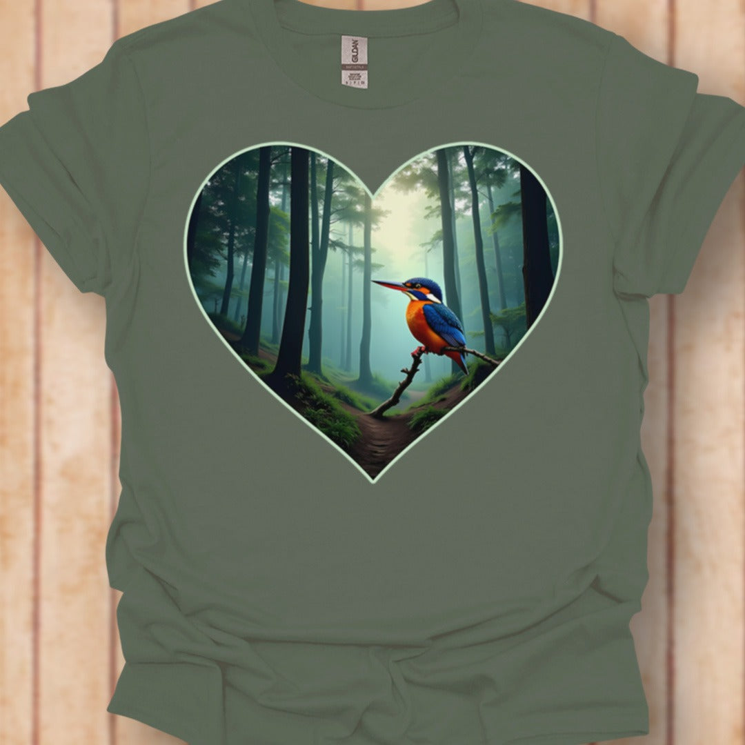 IJsvogel in hartvorm tijdloos T-shirt