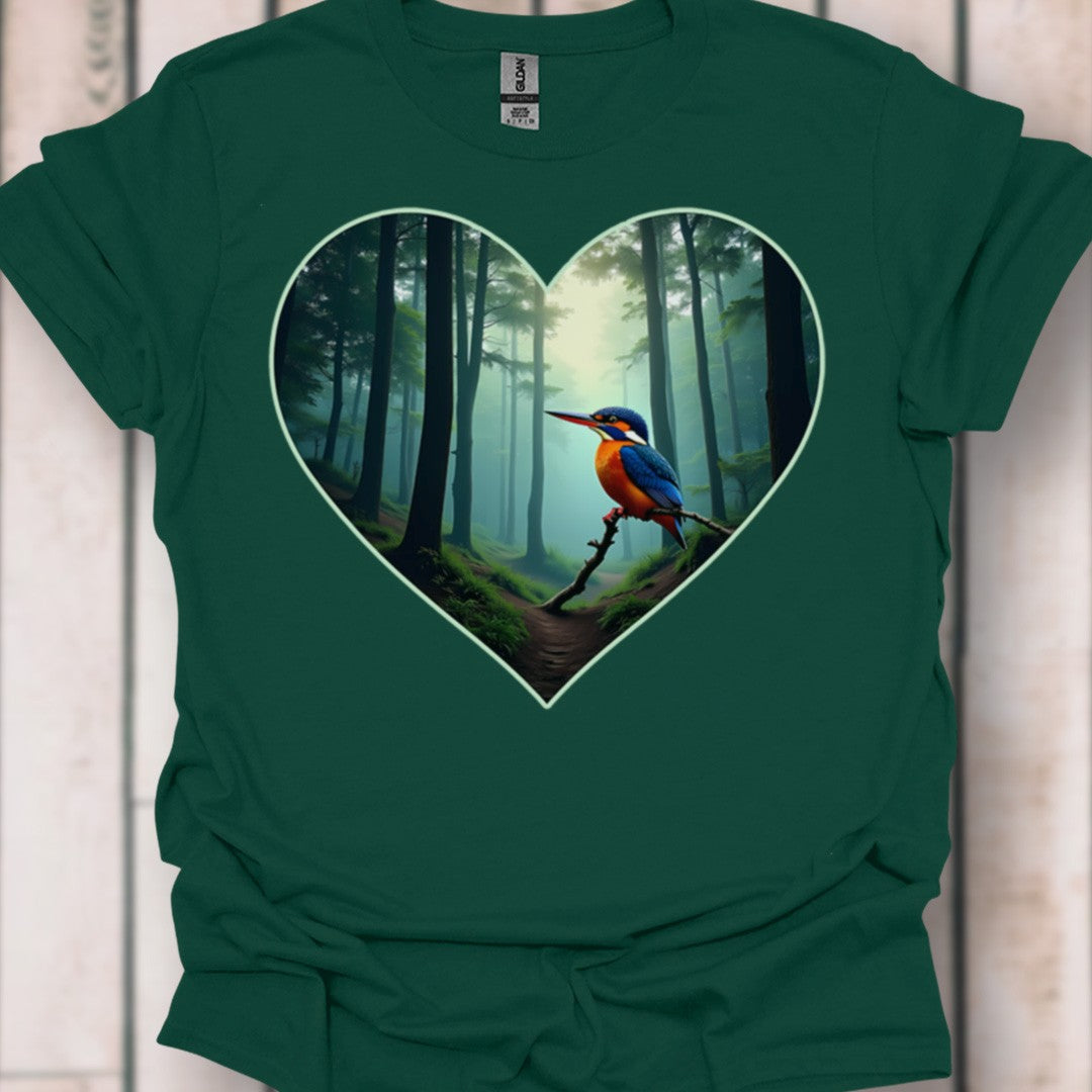IJsvogel in hartvorm tijdloos T-shirt