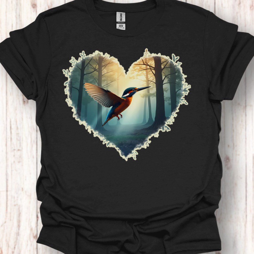 IJsvogel vliegend hartvorm tijdloos T-shirt