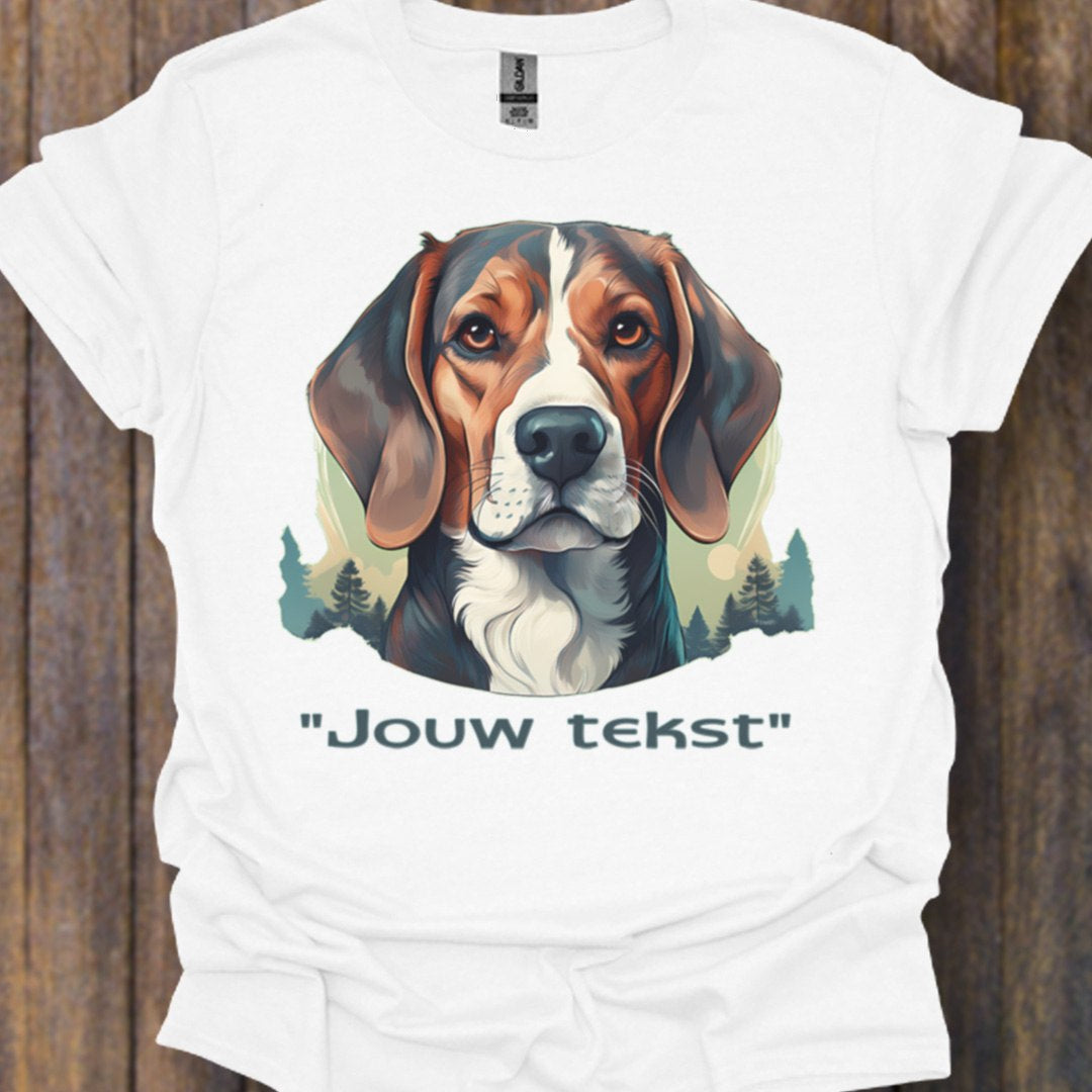 Beagle "jouw tekst" T‑shirt