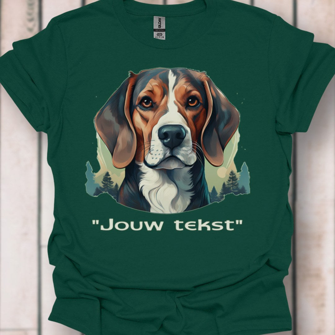 Beagle "jouw tekst" T‑shirt