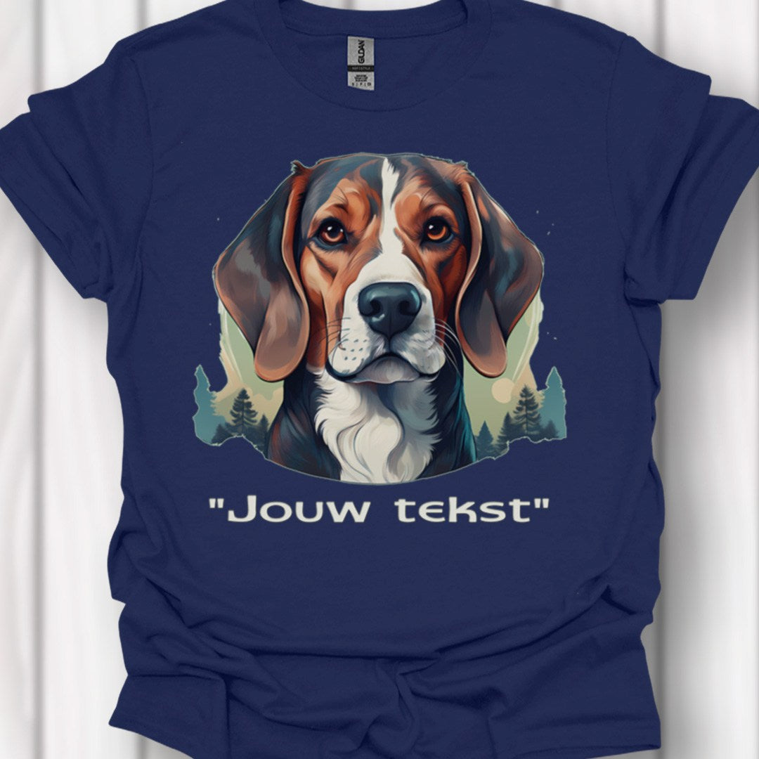 Beagle "jouw tekst" T‑shirt