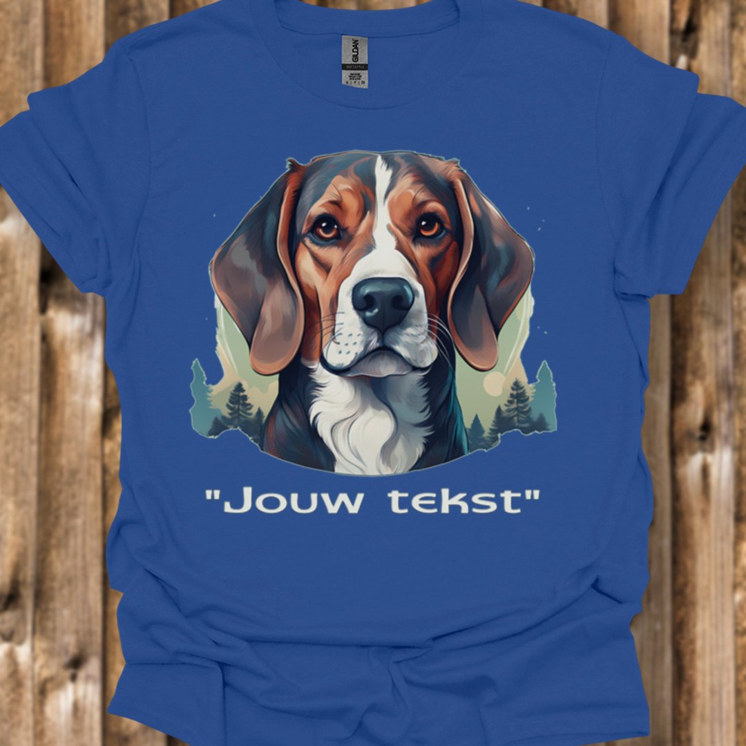Beagle "jouw tekst" T‑shirt