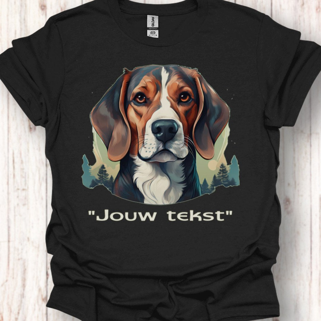 Beagle "jouw tekst" T‑shirt