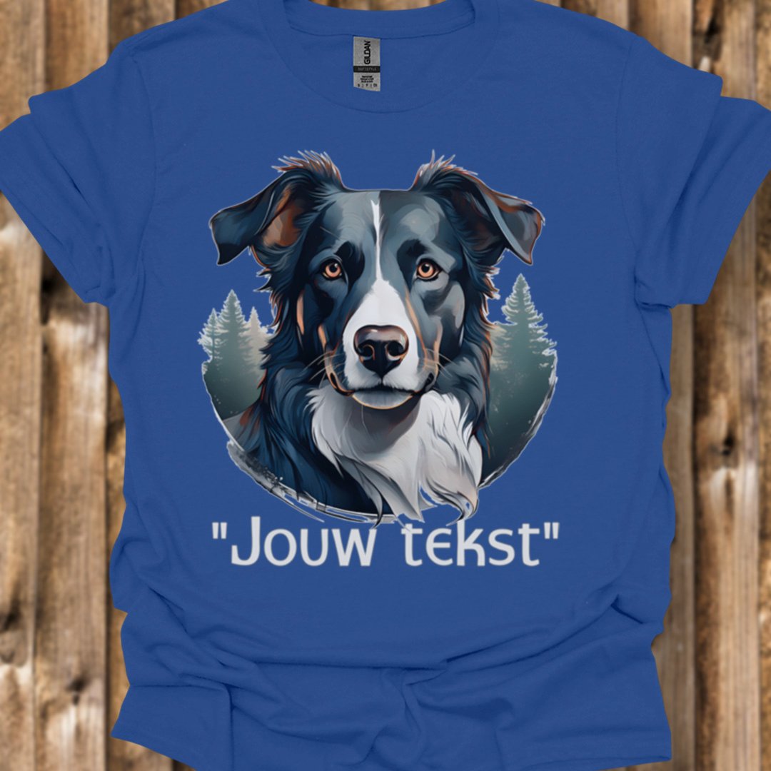 Border Collie "jouw tekst" T‑shirt