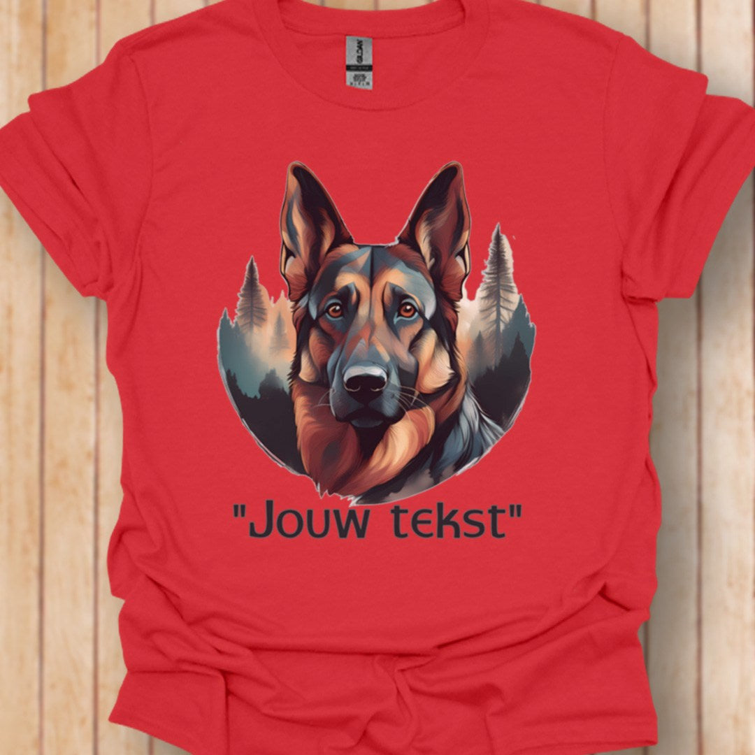 Duitse Herder "jouw tekst" T‑shirt